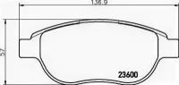 Колодки тормозные дисковые передн CITROEN: C4 04-, C4 купе 04-, XSARA 00-05, XSARA Break 00-05, XSARA PICASSO 99-, XSARA купе 00-05, PEUGEOT: 206 хе TEXTAR 2360001