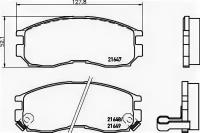 Колодки тормозные дисковые передн HY: SANTAMO 99-, MITSUBISHI: COLT III 90-92, COLT IV 92-96, ECLIPSE I 91-95, ECLIPSE II 95-99, GALANT IV 88-92, GA TEXTAR 2164701