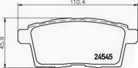 Колодки тормозные дисковые задн MAZDA: CX-7 2.3 MZR DISI Turbo 07- TEXTAR 2454501