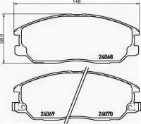 Колодки тормозные дисковые передн KIA: SORENTO 02- TEXTAR 2406801