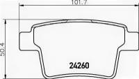 Колодки тормозные дисковые задн FORD: MONDEO III 00-, MONDEO III седан 00-, MONDEO III универсал 00-, JAGUAR: X-TYPE 01-, X-TYPE Estate 03- TEXTAR 2426001