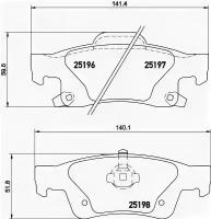 К-т дисков. тормоз. колодок JEEP GRAND CHEROKEE 2 TEXTAR 2519601