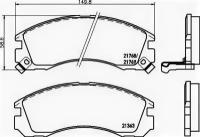 Колодки тормозные дисковые передн CITROEN: C-CROSSER 07-, MITSUBISHI: ECLIPSE I 91-95, GALANT V 92-96, GALANT V седан 92-96, GALANT VI 96-04, GALANT TEXTAR 2136301