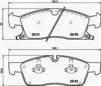 К-т дисков. тормоз. колодок JEEP GRAND CHEROKEE 20 TEXTAR 2519002