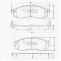 Колодки тормозные NISSAN MAXIMA 91-00/MITSUBISHI L200 96- передние NIPPARTS J3601066