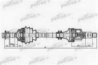 Полуось лев PEUGEOT: 3 Наклонная задняя часть 1.8/1.9 D 93-01, 306 1.8 ST/1.9 D/1.9 SLD/2.0 ST 93-01, 306 Break 1.8/1.9 D 94-02, 306 кабрио 1.8 94-02 Patron PDS0058