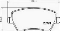 Колодки тормозные дисковые передн NISSAN: MICRA 03-, MICRA C+C 05-, NOTE 06-, TIIDA хечбэк 07-, TIIDA седан 07-, RENAULT: CLIO Grandtour 08-, CLIO I TEXTAR 2397301