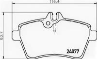 Колодки тормозные дисковые передн MERCEDES-BENZ: A-CLASS 04-, B-CLASS 05- TEXTAR 2407702