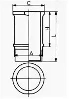 Гильза цилиндра Xsara / С2 / 3 / Peugeot 1007 / 106 / 206 / 307 / Partner 1.4 Kolbenschmidt 89584110