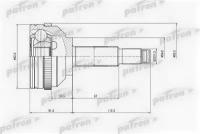 ШРУС наружн к-кт CHRYSLER: PACIFICA 04-08 - С ABS Patron PCV6751