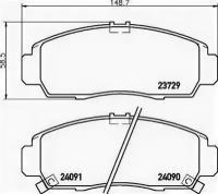 Колодки тормозные дисковые передн HONDA: CIVIC VI 05-05, CIVIC VII 05-, STREAM 01- TEXTAR 2372901