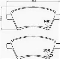 Колодки тормозные дисковые передн FIAT:SEDICI 06.06-, SUZUKI:SX4 06.06- TEXTAR 2439101