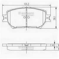 Колодки тормозные TOYOTA CAMRY (_V30_) 2.4/3.0 01]04 передние NIPPARTS J3602099