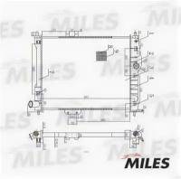 Радиатор (CHEVROLET LANOS 1.5 / 1.6 M / T -A / C 97-) ACRM002 MILES ACRM002