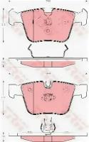 Колодки тормозные дисковые задн MERCEDES-BENZ: M-CLASS 06-, R-CLASS 06-, S-CLASS 04-05, S-CLASS 05-, S-CLASS купе 06- TRW GDB1675