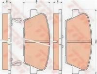 Колодки тормозные дисковые задн HY: GENESIS 08 -, SANTA FE (CM) 06 - KIA: SORENTO (XM) 09 - TRW GDB3499