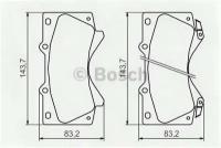 комплект колодок дисковых BOSCH 0986494449