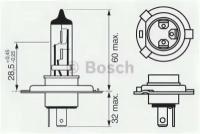 Лампа галогенная H4 12V 60/55W P43t Xenon Blue (бело-голубой световой поток) BOSCH 1987302045