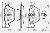 Колодки тормозные BMW E90/E60/E61/E65 передние BOSCH 0986495082