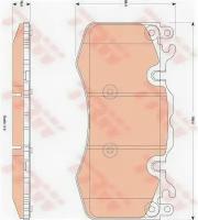 Колодки тормозные дисковые LAND ROVER: DISCOVERY III (TAA) 04-, DISCOVERY IV (LA) 09-, RANGE ROVER III (LM) 02-, RANGE ROVER SPORT (LS) 05- TRW GDB1834
