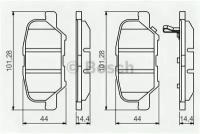 Колодки тормозные MAZDA 6 12- / MITSUBISHI OUTLANDER 12- задние BOSCH 0986495358