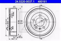 Барабан тормозной, 24022000371 ATE 24.0220-0037.1