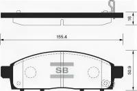 Колодки тормозные передние Sangsin Brake SP1361