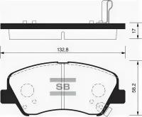 Колодки тормозные передние Sangsin Brake SP1399