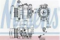 Компрессор кондиционера MB W203/211 CDI NISSENS 89090