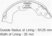 Колодка барабанного тормоза SANGSIN, SA131 Sangsin Brake SA-131