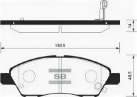 Колодки дисковые передние Nissan Tiida Sangsin Brake SP2084