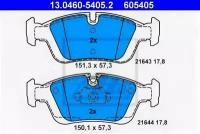 Колодки тормозные дисковые передн, BMW: 3 316 i/318 i/318 is/318 tds/320 i/323 i 2.5/325 i/325 td/325 tds/328 i 90-98, 3 316 i/318 d/318 i/320 d/320, 13046054052 ATE 13.0460-5405.2