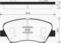 Колодки тормозные HY i30/ELANTRA 11-/CEED 12- передние Sangsin Brake SP1400