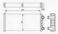 Радиатор печки 54244 NRF 54244