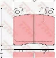 Колодки тормозные дисковые передн MERCEDES-BENZ: S-CLASS 91-98 TRW GDB1122