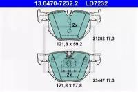 Колодки зад.BMW X5 E70 3.0L 2007= (CERAMIC), 13047072322 ATE 13.0470-7232.2