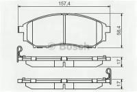 Колодки тормозные дисковые NISSAN MURANO/PATHFINDER/QASHQAI/RENAULT KOLEOS передние BOSCH 0986494295