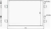 Радиатор кондиционера RENAULT LOGAN 08- ST-DC01-394-A0, STDC01394A0 Sat ST-DC01-394-A0
