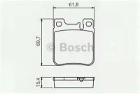 Тормозные колодки задние BOSCH 0986460965