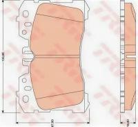 Колодки тормозные дисковые передн LEXUS: LS 460/460 AWD/600 h 06- TRW GDB3473