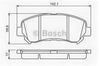 Колодки тормозные дисковые NISSAN QASHQAI 1.6/2.0 07-/X-TRAIL 07- передние BOSCH 0986494244