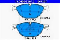 Колодки тормозные дисковые передн, BMW: 5 525 d/530 d/530 d xDrive/535 d/535 d xDrive/535 i/535 i xDrive/550 i/550 i xDrive/ActiveHybrid/M 550 d xDri, 13046072672 ATE 13.0460-7267.2