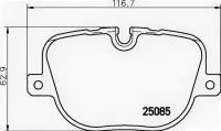 Комплект тормозных колодок, дисковый тормоз HELLA 8DB355015451