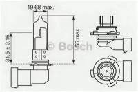 Лампа галогенная HB4 12V 51W P22d Xenon Blue (бело-голубой световой поток), 1987302155 BOSCH 1 987 302 155