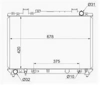 Радиатор TOYOTA TOWN ACE NOAH/LITE ACE SR4/5# 3S-FE 96-07 Sat TY0050