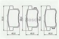 Колодки тормозные дисковые HONDA: ACCORD VIII (CU) 2.0 i/2.2 i-DTEC/2.4 (CU6)/2.4 i 08-, ACCORD VIII универсал 2.0 i/2.2 i-DTEC/2.4 i 08-, 0986494338 BOSCH 0 986 494 338