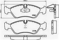 Колодки тормозные 21862 Opel OmegaA 1.8-2.3TD 88-94/VectraA/B 1.4-2.0Di 88-02 передние, 8DB355007761 HELLA 8DB355007-761