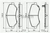 Колодки тормозные CHRYSLER/DODGE/JEEP 08-, 0986494493 BOSCH 0 986 494 493