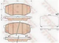 Колодки тормозные дисковые GDB3553 TRW GDB3553