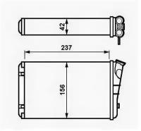 Радиатор печки OPL OMEGA 2.0-2.5TD 94- NRF 54238